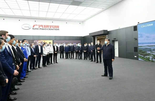 习近平在广州市考察调研 中国南宫NG28 副总经理、南宫NG28 广东院院长毛昌辉参加现场研讨